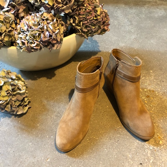 Alex Marie Shoes - Alex Marie Tan Suede Booties